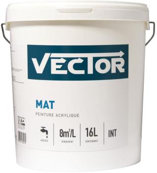 Peinture Vector Mat (16L) : peinture blanche trava