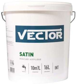 Peinture Vector Satin (16L) : peinture blanche gar