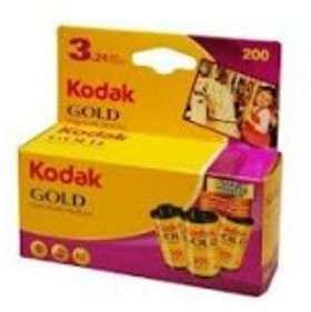 Kodak gold 200 24 poses pack de 3 films Kodak gold 200 24 poses pack