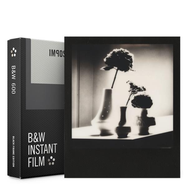 Impossible 600 B&W Film avec cadre noir - 8 poses