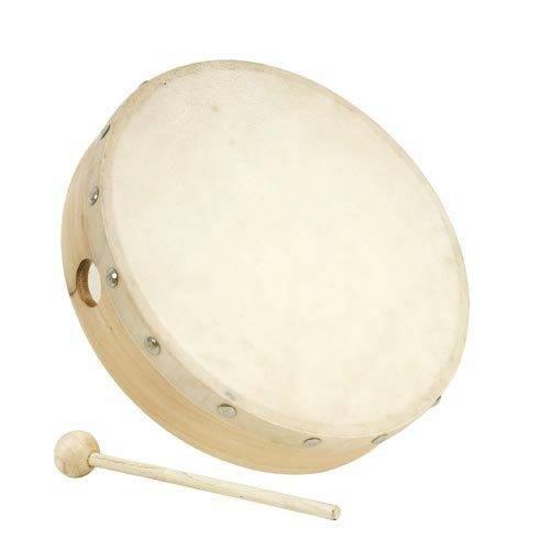 FUZEAU TAMBOURIN DIAM 20 CM - PEAU NAT.-CERCLAGE B