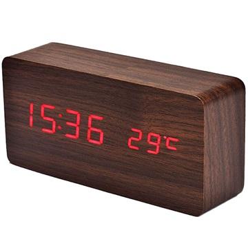 Réveil LED en Bois