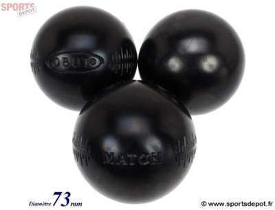 Boules de pétanque Obut - Match noire (g) 73mm Boules de pétanque Obut -