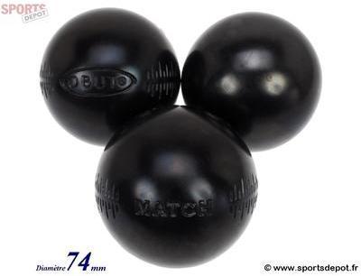 Boules de pétanque Obut - Match noir 1/2 tendre 74