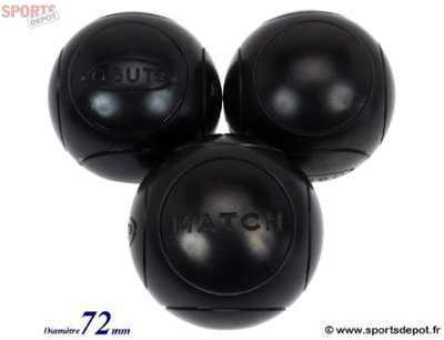 Boules de pétanque Obut - Match noire (1) 72 mm Boules de pétanque Obut -