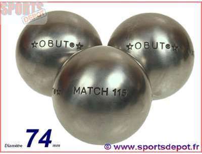 Boules de pétanque Obut - Match it inox 74mm m ta Boules de pétanque Obut -