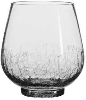 Photophore en verre craquelé h24cm Photophore en verre craquelé