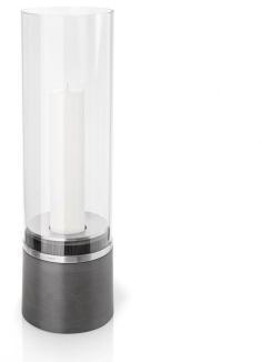 Piedra - Photophore - noir/acier inoxydable/verre