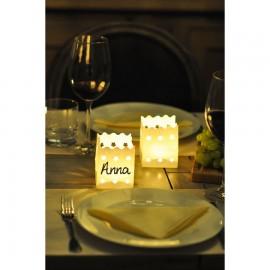 Lanternes papier marque-place individuels Luminari