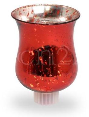 Set de 4 supports pour bougies à chauffe-plat rouge Set de 4 supports pour bougies