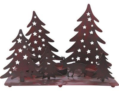 Photophore Noël sapins 3 bougies