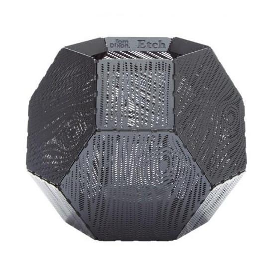 Etch - Bougeoir/photophore bois veinure - noir