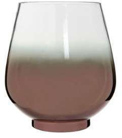 Photophore en verre base coloris cuivre h20cm Photophore en verre base coloris