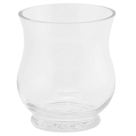 Photophore en verre, rond, 11 cm de hauteur