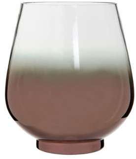 Photophore en verre base coloris cuivre h24cm Photophore en verre base coloris