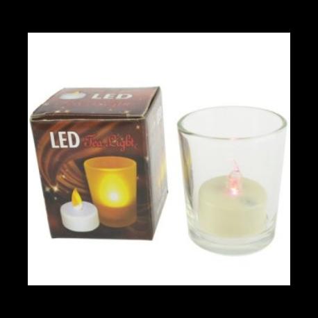 Photophore avec bougie LED Ã souffler