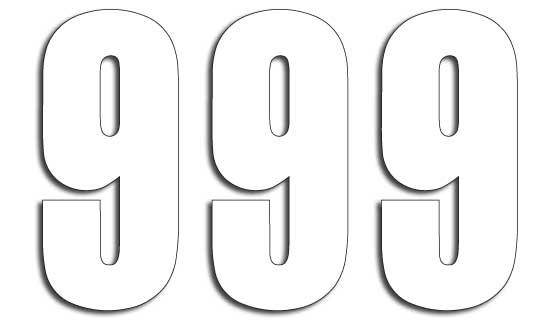 NUMERO DE COURSE 9 BLANC 130X75mm LOT DE 3