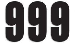 NUMERO DE COURSE 9 NOIR 130X75mm LOT DE 3