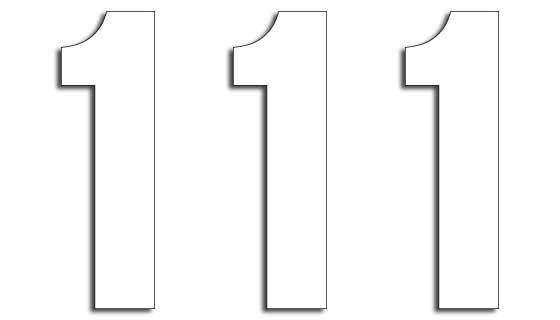 NUMERO DE COURSE 1 BLANC 130X75mm LOT DE 3