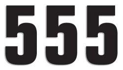 NUMERO DE COURSE 5 NOIR 160X75mm LOT DE 3