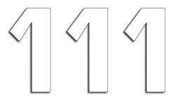 NUMERO DE COURSE 1 BLANC 160X75mm LOT DE 3