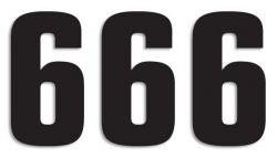 NUMERO DE COURSE 6 NOIR 160X75mm LOT DE 3