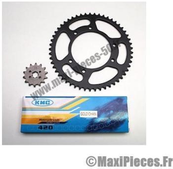 Kit chaine 50 à boite (420-14x53) : derbi senda ap