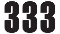 NUMERO DE COURSE 3 NOIR 130X75mm LOT DE 3