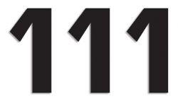 NUMERO DE COURSE 1 NOIR 160X75mm LOT DE 3