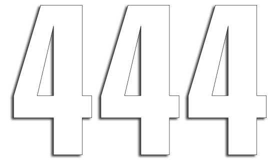 NUMERO DE COURSE 4 BLANC 130X75mm LOT DE 3