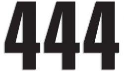 NUMERO DE COURSE 4 NOIR 130X75mm LOT DE 3