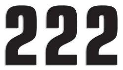 NUMERO DE COURSE 2 NOIR 160X75mm LOT DE 3