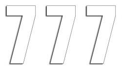 NUMERO DE COURSE 7 BLANC 160X75mm LOT DE 3