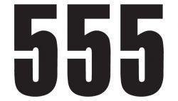 NUMERO DE COURSE 5 NOIR 130X75mm LOT DE 3