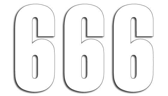 NUMERO DE COURSE 6 BLANC 130X75mm LOT DE 3