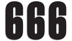 NUMERO DE COURSE 6 NOIR 130X75mm LOT DE 3