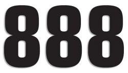 NUMERO DE COURSE 8 NOIR 160X75mm LOT DE 3
