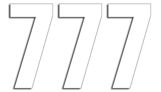 NUMERO DE COURSE 7 BLANC 130X75mm LOT DE 3