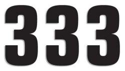 NUMERO DE COURSE 3 NOIR 160X75mm LOT DE 3