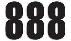 NUMERO DE COURSE 8 NOIR 130X75mm LOT DE 3