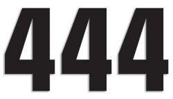 NUMERO DE COURSE 4 NOIR 160X75mm LOT DE 3