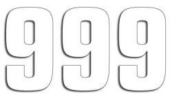 NUMERO DE COURSE 9 BLANC 160X75mm LOT DE 3
