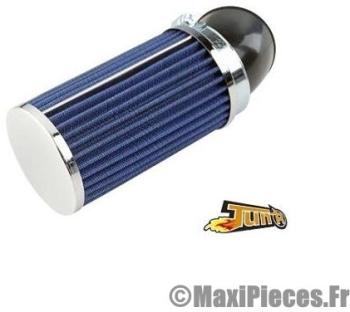 Filtre a air bleu coudé 45° accessoires moto scoot