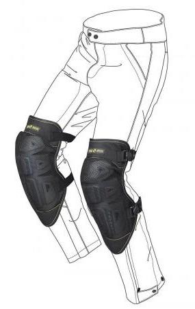Genouillères Spidi K-Net Protector Noir Genouillères Spidi K-Net Protector