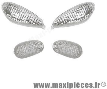 Cabochon blanc av/ar pour clignotant piaggio typho