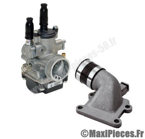 Pack carburateur dellorto 21 phbg+pipe alu pour mb