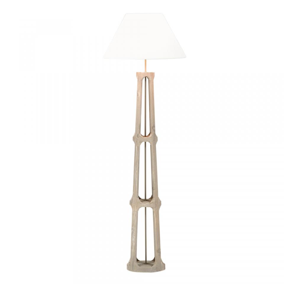 Pied de lampadaire en bois de chêne H135cm {Couleu