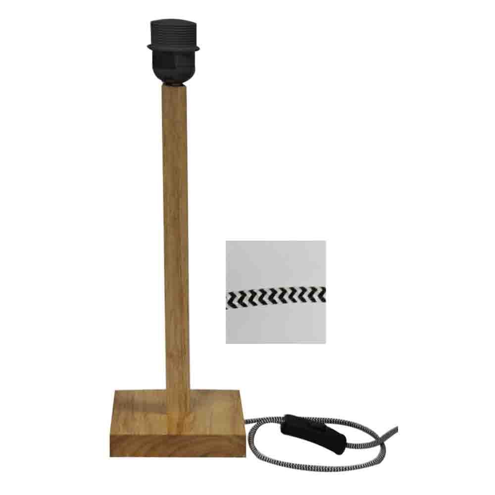 Pied de lampe en bois (H.38cm)