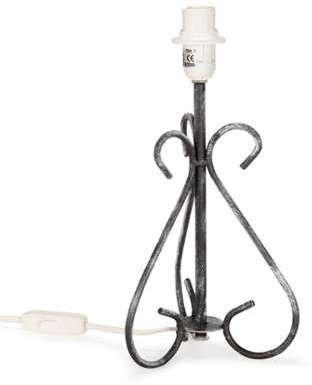 Pied de lampe à poser en fer forgé H25cm Gris