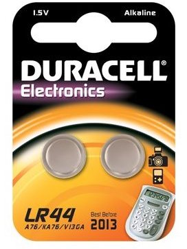 2 piles bouton LR44 ( A76 ) ALCALINE - DURACELL